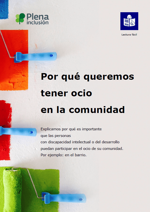portada Por qué queremos tener ocio en la comunidad. Lectura fácil